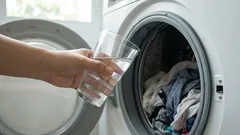 洗濯機にグラス1杯分を加えるだけで衣類が雪のように白くなる