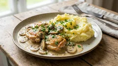 クリーミーなマッシュルームソースのチキン：レストラン風の味わいを手軽に楽しめる一品