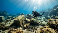 リビア沖で発見された2000年前の水中「船の墓場」