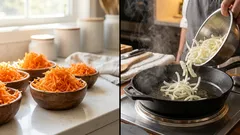 玉ねぎと人参を一緒に炒めるべきでない理由：この方法で調理するとどうなるか